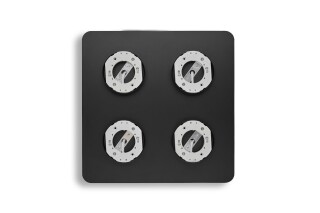 Lupia LED-Deckenleuchte Schwarz, 4x 6 Watt, 1800 Lumen, 2700 Kelvin, CRI>90, 3-Stufen-Dimmung 5005-4-55