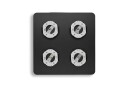 Lupia LED-Deckenleuchte Schwarz, 4x 6 Watt, 1800 Lumen, 2700 Kelvin, CRI>90, 3-Stufen-Dimmung 5005-4-55