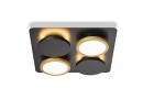 Lupia LED-Deckenleuchte Schwarz, 4x 6 Watt, 1800 Lumen, 2700 Kelvin, CRI>90, 3-Stufen-Dimmung 5005-4-55