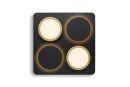 Lupia LED-Deckenleuchte Weiß, 4x 6 Watt, 1800 Lumen, 2700 Kelvin, CRI>90, 3-Stufen-Dimmung 5005-4-8