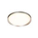 Deckenleuchte Flady 40cm silber gebürstet, mit indirektem Lichtanteil