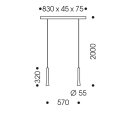 Oligo Pendelleuchte Rio / 2 Flammig / 2700k / 42-861-21-xy versch. Farben