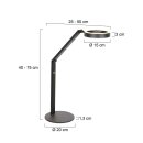 Steinhauer Schwarze Tischleuchte Ringlux 4139ZW 1000 Lumen