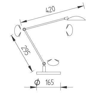 Knapstein Tischleuchte / Schreibtischleuchte Sonderfarbe Graphit / Anthrazit 61.625.99