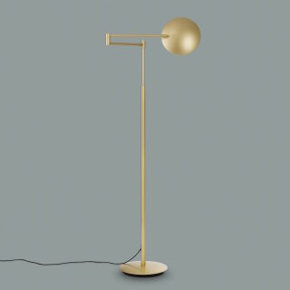 Holtkötter Stehleuchte / Leseleuchte Lector Eloxal-Messing 3500Lumen