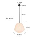 Steinhauer AN hangl. 1-l. fabric shade 25*23cm