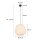 Steinhauer AN hangl. 1-l. fabric shade 28*26cm