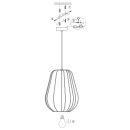 Steinhauer AN hangl. 1-l. fabric shade 30*38cm