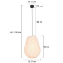 Steinhauer AN hangl. 1-l. fabric shade 30*38cm