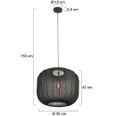 Steinhauer AN Hangl.1-l. fabricshade 55*41,5cm