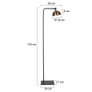 Steinhauer Vloerl.1-l. metaal bronzen kap GU10