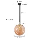 Steinhauer Hangl. 1-l. 40cm glasbol amber