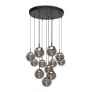 Steinhauer Hangl. 12-L. led 50cm glasbol smoke