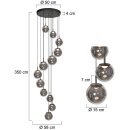 Steinhauer Hangl. 12-L. led 50cm glasbol smoke