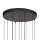 Steinhauer Hangl. 12-L. led 50cm glasbol smoke