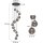 Steinhauer Hangl. 12-L. led 50cm glasbol smoke