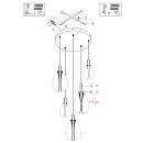 Steinhauer Hangl. 5-L. rond led glass smoke