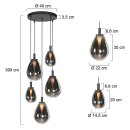 Steinhauer Hangl. 5-L. rond led glass smoke