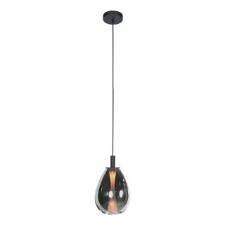 Steinhauer Hangl. 1-L. led glass smoke 23cm