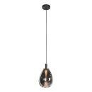 Steinhauer Hangl. 1-L. led glass smoke 23cm
