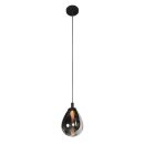 Steinhauer Hangl. 1-L. led glass smoke 23cm