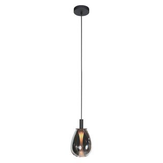 Steinhauer Hangl. 1-L. led glass smoke 14cm