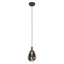 Steinhauer Hangl. 1-L. led glass smoke 14cm