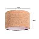 Steinhauer Kap 30*30*18 Rnd Be27 cork