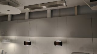 Oligo Pendelleuchte Grace mit unsichtbarer Höhenverstellung brazilian brown, Edelstahl 2-flammig / Ausstellungsstück