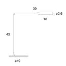 Lumina Led-Tischleuchte/Leseleuchte - Flo Desk Nickel-Matt 940-44