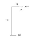 Lumina Led-Stehleuchte/Leseleuchte - Flo Floor Weiß 945-02op