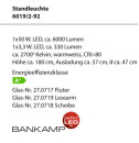 Bankamp LED-Deckenfluter Opera Nickel matt/Chrom 53W 6019/2-92