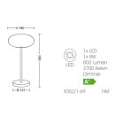 Holtkötter LED-Tischleuchte Amor T / Opalglas 800 Lumen 9352/1-69