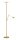Knapstein Deckenfluter mit Glassch. + Leseleuchte Messing matt 41.955.03