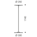 Oligo Stehleuchte TRINITY / chrom matt 100-240V 44-896-10-06