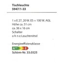 Bankamp Tischleuchte Asolo Nickel-matt 51cm 5947/1-33