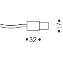 Oligo Smart.Track System- Endeinspeisung / Schwarz matt Zuleitung schwarz Plus-Leiter rechts- 23-512-50-23