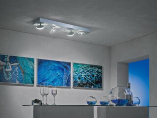 LED-Deckenleuchte Escale Spot It Alu 4Flg Rechteck 40780409
