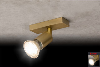 Holtkötter Strahlerleiste eloxal messing, GU10, Länge 10 cm / 4501/1-19 Ausstellungsstück Top