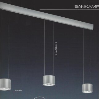 Bankamp LED-Pendelleuchte Impulse Nickel matt mit Chrom abges. 2107/3,  1.110,00 € | Pendelleuchten