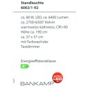 Bankamp LED-Standleuchte Quadrifoglio Nickel matt mit Chrom abges. 6063/1-92