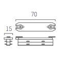 Molto Luce Volare - Linearverbinder L70mm Chrom...