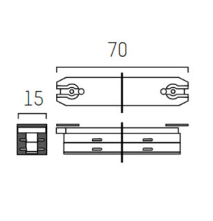 Molto Luce Volare - Isolierverbinder L70mm 652-0030200001