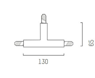 Molto Luce Volare - T-Verbinder 130x65mm Weiß 652-0030500005