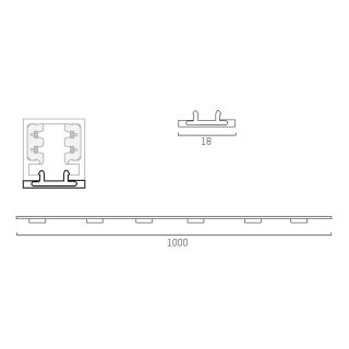Molto Luce Volare - Blindabdeckung 100cm Schwarz 652-0050100006