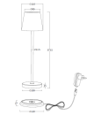 LCD Akku-Tischleuchte / Außenleuchte LED graphit 5099