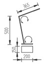 Knapstein Tischleuchte / Schreibtischleuchte Messing matt 61.622.03