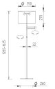 Knapstein Stehleuchte / Stoffschirm + Schwenkarm mattnickel 41.912.05-10