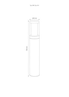 LCD Standleuchte mittel 1256