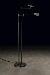Holtkötter LED-Stehleuchte/Leseleuchte 4400Lm PLANO TWIN Platin 9652-2-62
